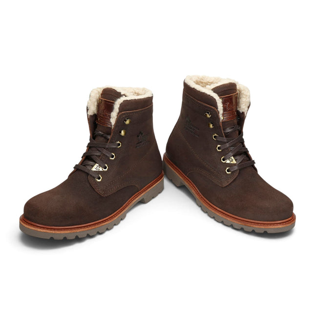 Panama Jack Men's Brown Leather Waterproof Lace-Up Ankle Boots - P03-Aviator C41
