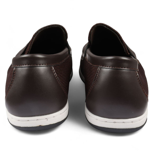 Men’s Brown Breathable Loafers Lightweight Slip-On