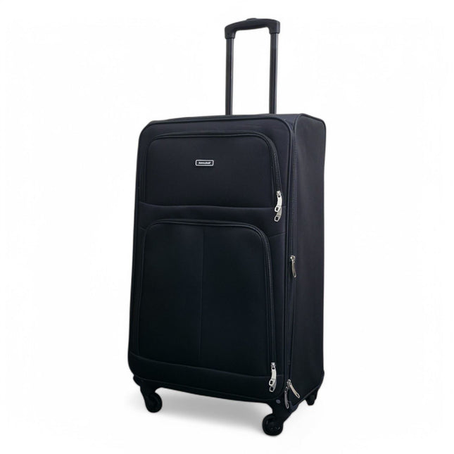 Expandable Soft Shell 4 Wheel Luggage Travel Cabin Suitcase Set Holiday Bags