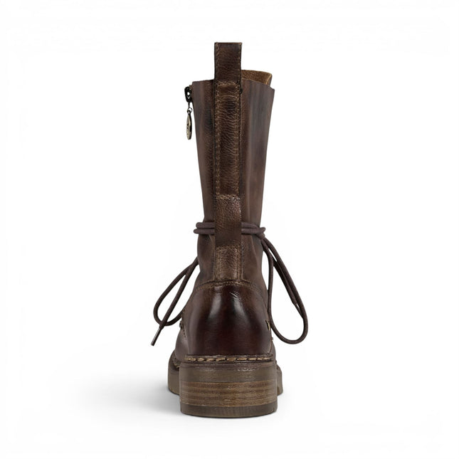 Windsorsmith Women’s Brown Leather Lace-Up Combat Boots - Intermission