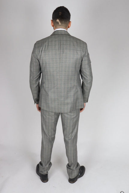 Mens IM2 Classic Plain Grey 3 Piece Suit