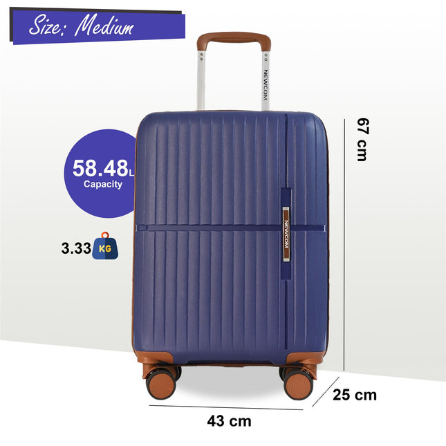 Strong Hard Shell Suitcase Set 8 Wheel Cabin Luggage Holiday Travel Case