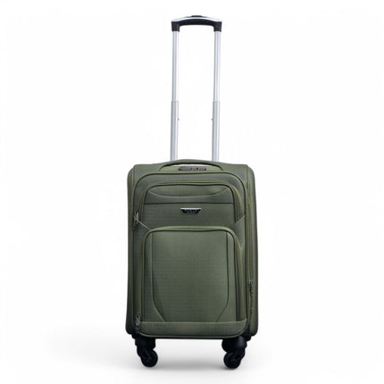 Soft Shell Lightweight Nylon Suitcase Set 4 Wheel Travel Case Holiday Bags