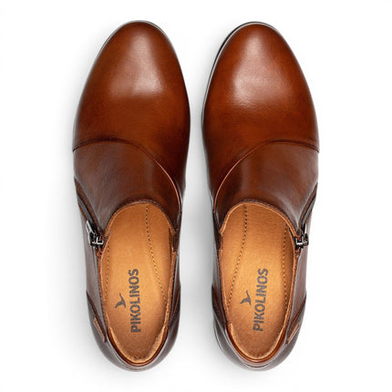 Pikolinos Women's Brown Leather Low Heel Shoes - Malaga
