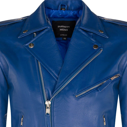 Mens Cow-Hide Black Brando Jacket -Venice