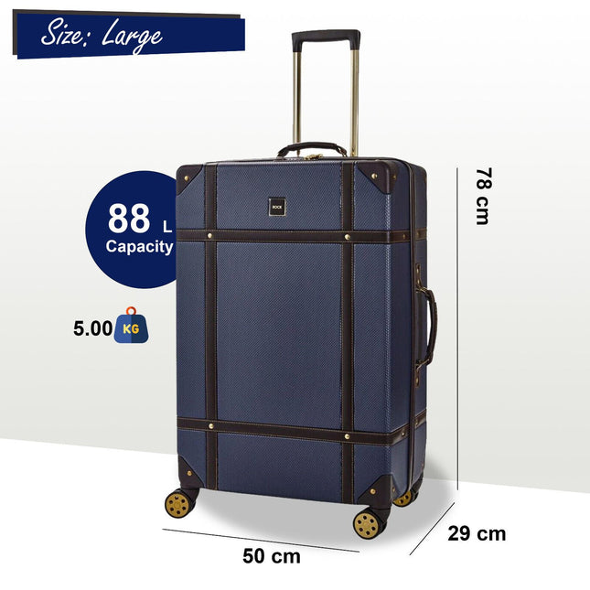 Vintage Hard Shell  Luggage Trunk Suitcase Set