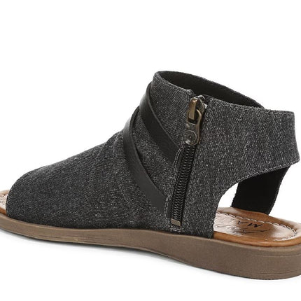 Blowfish Malibu Women's Charcoal Strappy Low Wedge Sandals - Denver