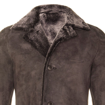 Mens Sheepskin Classic Car Coat-Avondale