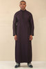 Mens Purple Thobe Jubba Emirati Islamic Arabic Eid Embroidery Kaftan Jubbah Robe