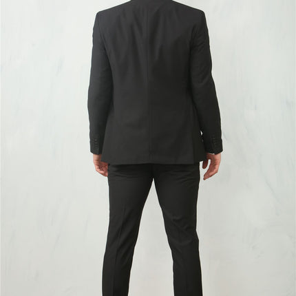 Men's Black 3 Piece Formal Classic Prom Suit Workwear