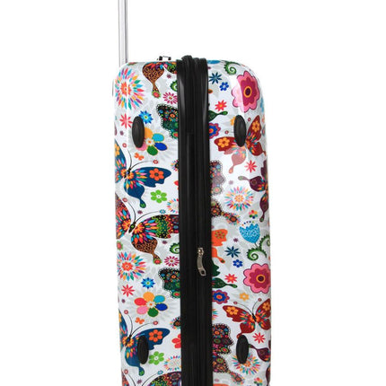 Hard Shell Printed Dual 4 Wheel Luggage Suitcase