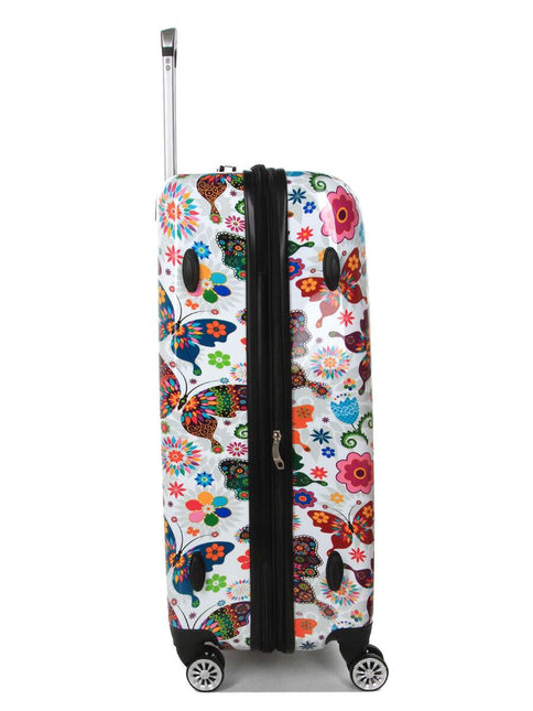Hard Shell Printed Dual 4 Wheel Luggage Suitcase
