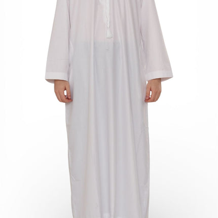 Men's Eid White Moroccan Jubba Robe Djellaba Ramadan Eid Thobe - HM11
