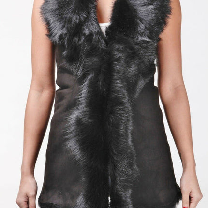 Women's Toscana Sheepskin Long Gilet-Sorocaba
