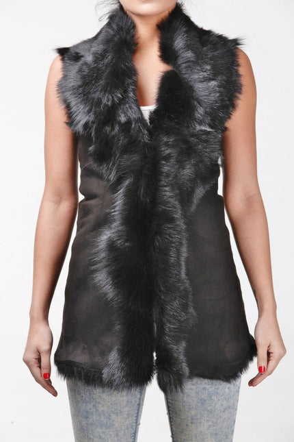 Women's Toscana Sheepskin Long Gilet-Sorocaba