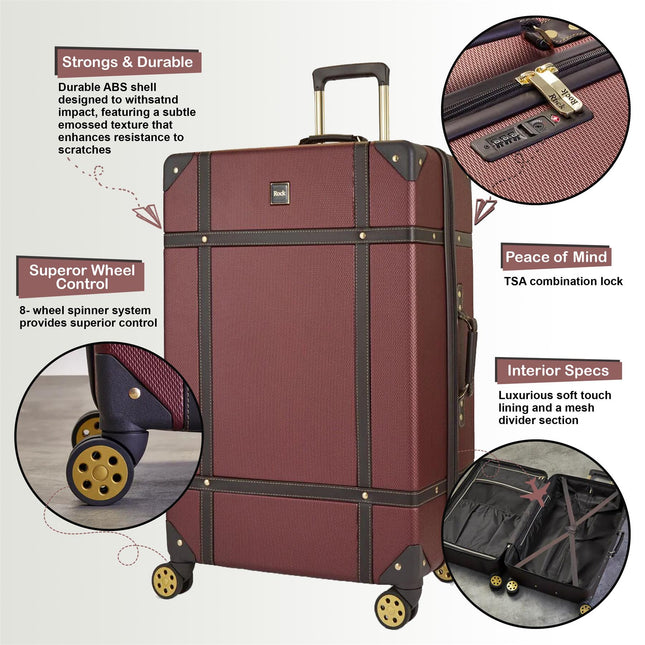 Hard Shell  Luggage Suitcase Trunk Cabin Travel Bags