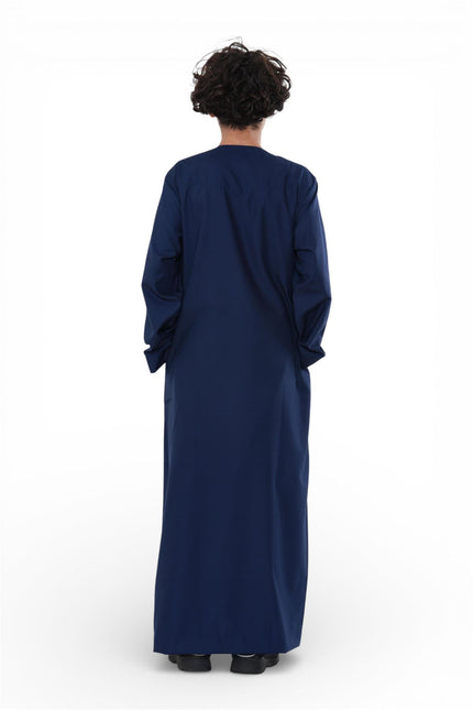 Kids Boys Eid Navy Blue Moroccan Thobe Robe Djellaba Ramadan Eid Jubba- K-HM10