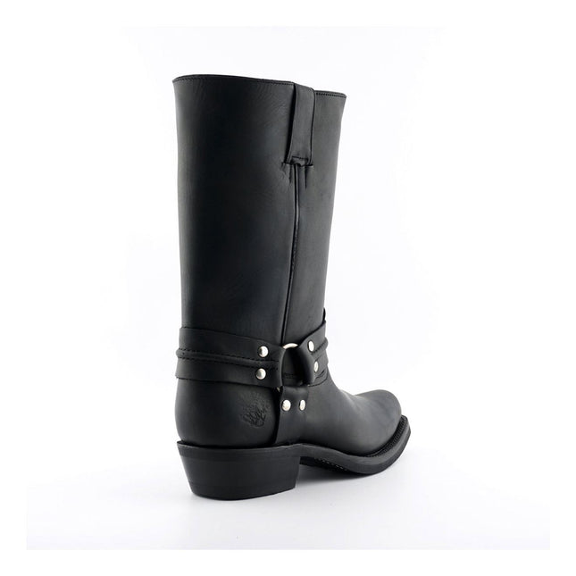Grinders Unisex Black Western High Leather Boots - Renegade Hi