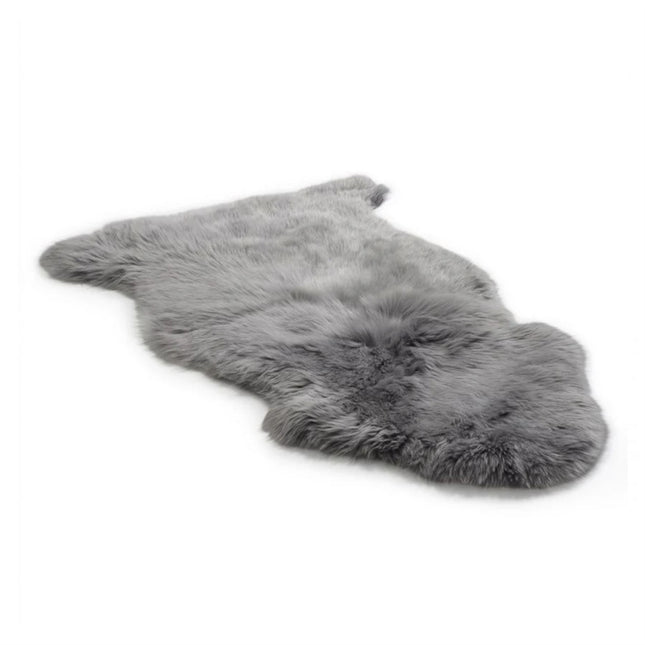 Genuine Grey Sheepskin Natural Silky Soft Fluffy Real Wool Rug