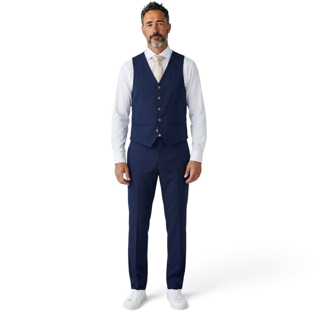 Men's Navy Waistcoat Formal Vest - Belmount