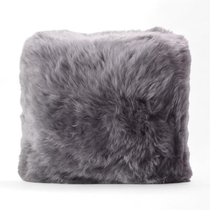Genuine Sheepskin Charcoal Grey  40x40cm Real Wool Single Sided Cushion