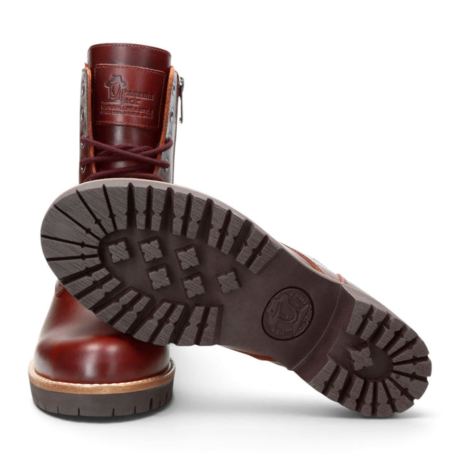 Panama Jack Women's Burgundy Leather Waterproof Warm Lace-Up Boots - Padma B25