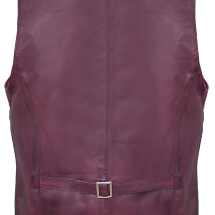 Mens Classic Leather Waistcoat-Chester