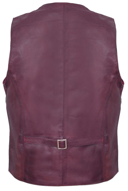 Mens Classic Leather Waistcoat-Chester