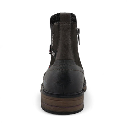 Mustang Men's Dark Grey Water-Resistant Chelsea Ankle Boots