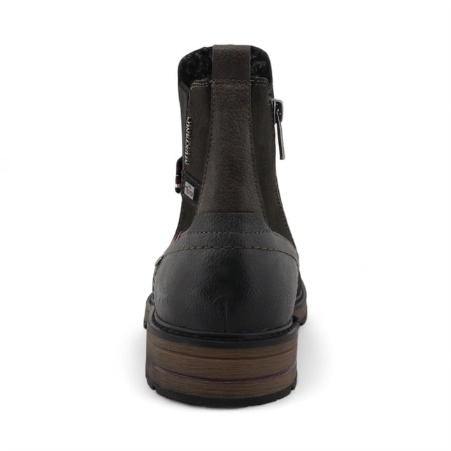 Mustang Men's Dark Grey Water-Resistant Chelsea Ankle Boots