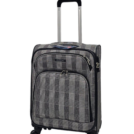 Soft Shell Cabin Suitcase 55 x 37 x 20 cm Lightweight Luggage Suitable for Easyjet, Ryanair
