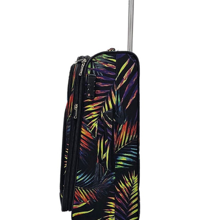 Lightweight Print Suitcases 8 Wheel Luggage Travel Soft Bags Set