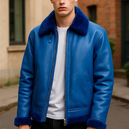 Mens B3 Bomber RAF Aviator Sheepskin Jacket -Wyndham
