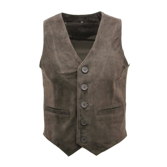 Mens Classic Goat Suede Leather Waistcoat-Norwich