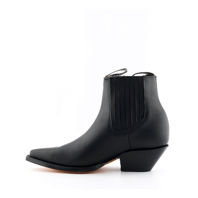 Grinders Unisex Black Western Chelsea Boots - Mustang