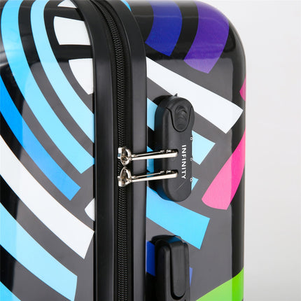 Hard Shell Printed Cabin Suitcase 35 x 23.5 x 56 cm Luggage Suitable for Easyjet, Ryanair, Wizzair