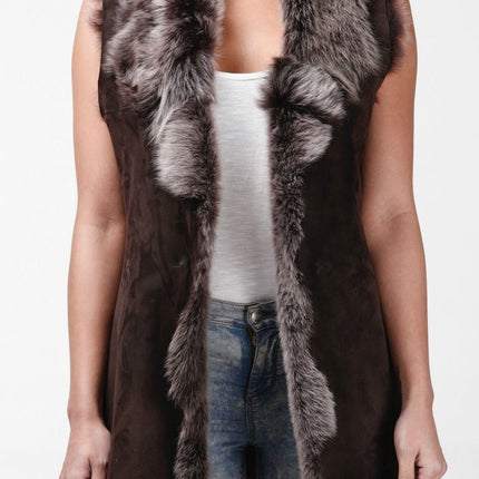Women's Toscana Sheepskin Long Gilet-Sorocaba