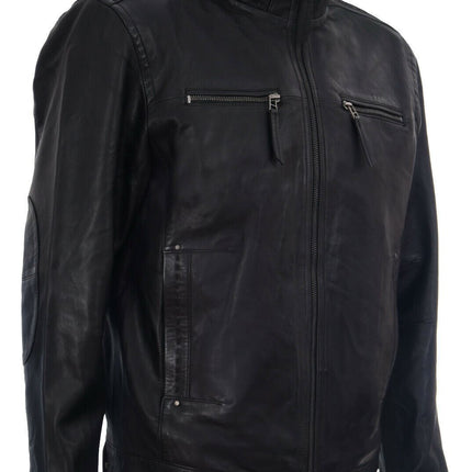 Mens Classic Leather Biker Jacket-Caracas