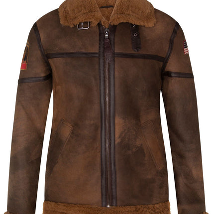 Mens Antique B3 Sheepskin Flying Jacket-Alameda