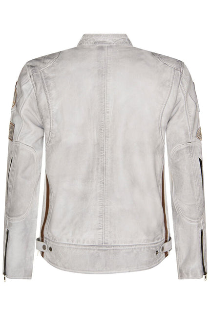 Mens Racing Leather Biker Jacket-Portland