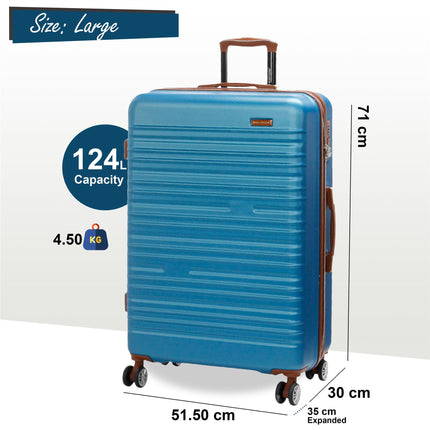 Expandable Hard Shell ABS Suitcase Set 8 Wheel Robust Travel Case Holiday Luggage