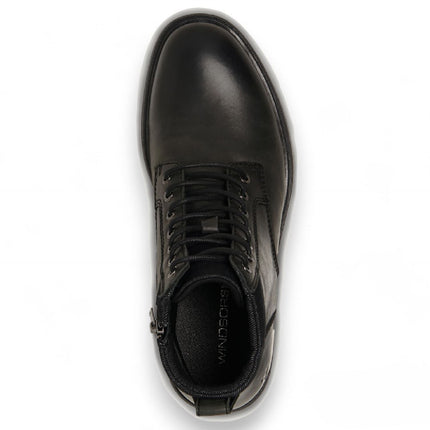Windsorsmith Mens Black Leather Casual Chelsea Chukka Ankle Boots - Beau