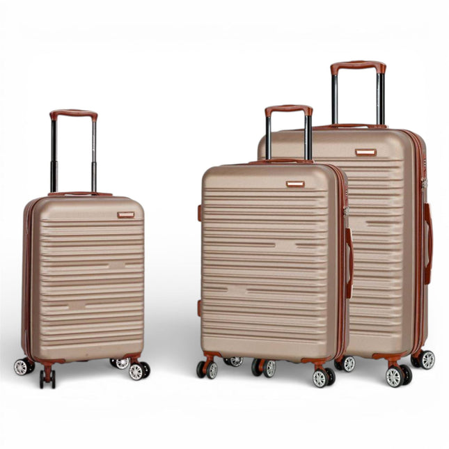 Expandable Hard Shell ABS Suitcase Set 8 Wheel Robust Travel Case Holiday Luggage