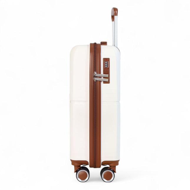 Strong Hard Shell Suitcase Set 8 Wheel Cabin Luggage Holiday Travel Case