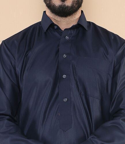 Mens Navy Thobe Jubba Saudi Ramadan Eid Islamic Kaftan Kaudara Arabic Jubbah