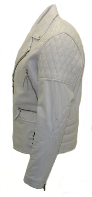 Mens Cowhide Leather Biker Jacket-Nassau