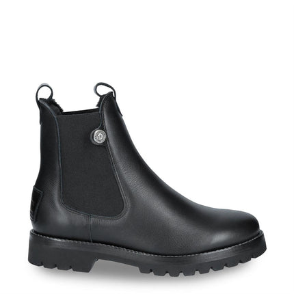 Panama Jack Women's Francesca B1 Black Waterproof Leather Chelsea Boots