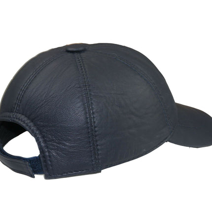 Unisex Real Nappa Leather Adjustable Golf Snapback Plain Baseball Cap Hat