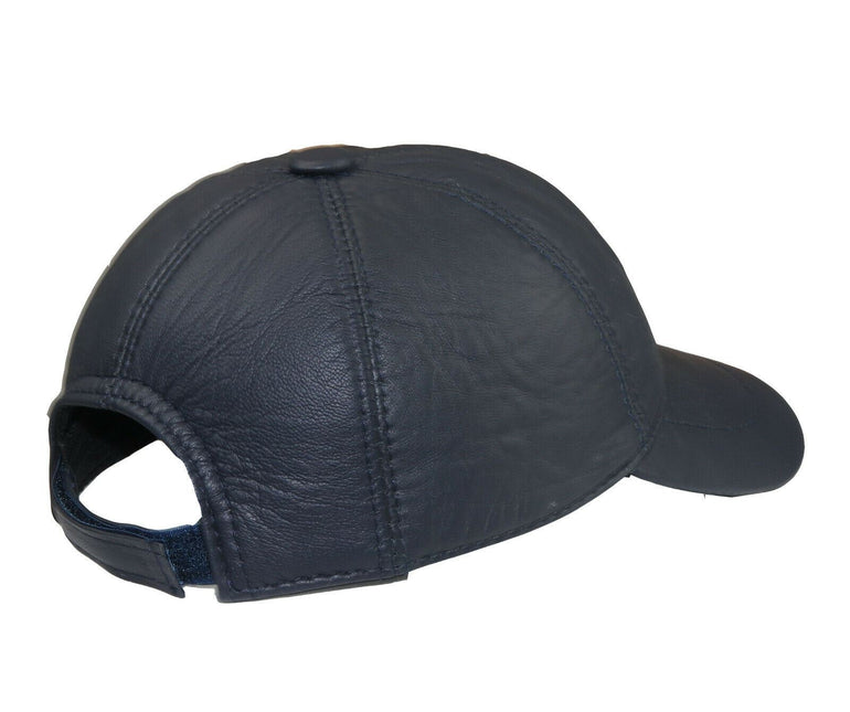 Unisex Real Nappa Leather Adjustable Golf Snapback Plain Baseball Cap Hat