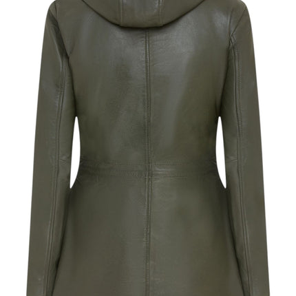 Womens Mid Length Hooded Parka Jacket-Oakengates